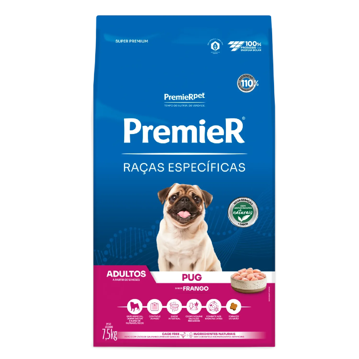 Ração Premier Raças Específicas Pug Adultos Frango